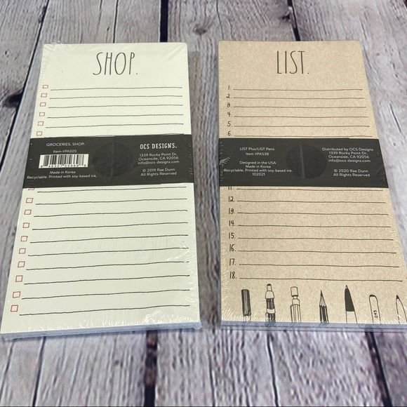 RAE DUNN- Notepads- Set of 4 - NEW IN PKG.💥FINAL PRICE DROP💥 - Picture 3 of 6